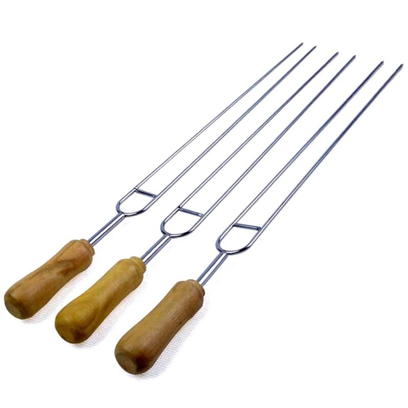 6pcs Stainless Steel U-Shaped Barbecue Brazing Fork Needle BBQ Grilling Skewers