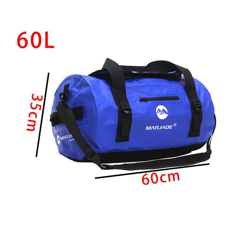 Outdoor Waterproof Bag Fishing Dry Bag Camping Fitness Sailing Water Resistant Bag Trekking River Expedition Shoulder Ocean Pack: FSXLB01-60L 2