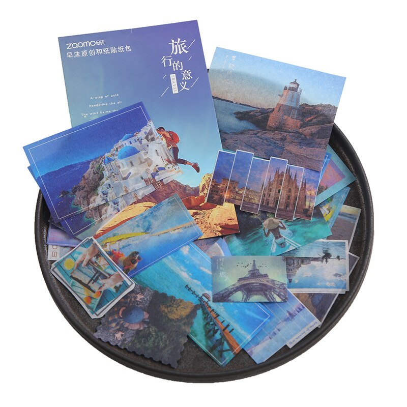 Mohammed travel series en papieren stickerpakket handboek dagboek dagboek decoratieve sticker papier scrapbooking doe-het-zelf knutselen briefpapier: En