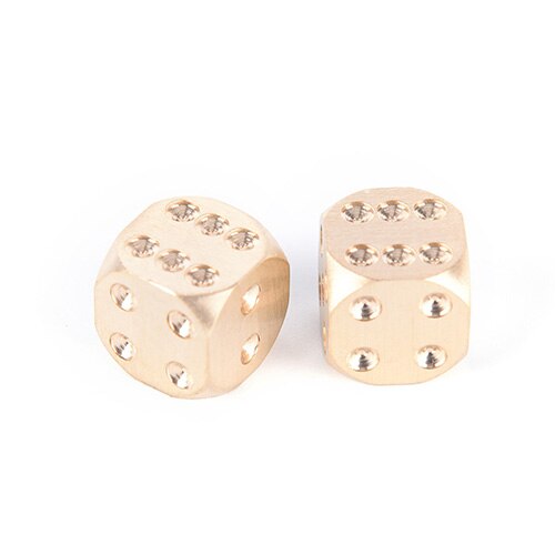 Gold Brass Solid Dice Manual Grinding Bar Dice Toys Game Entertainment Accessories 13mm