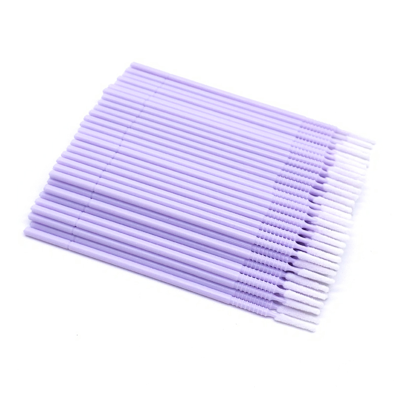 100 Uds microcepillos flexibles aplicadores de microcepillos desechables extensiones de pestañas cepillo de limpieza de pegamento para extensión de pestañas