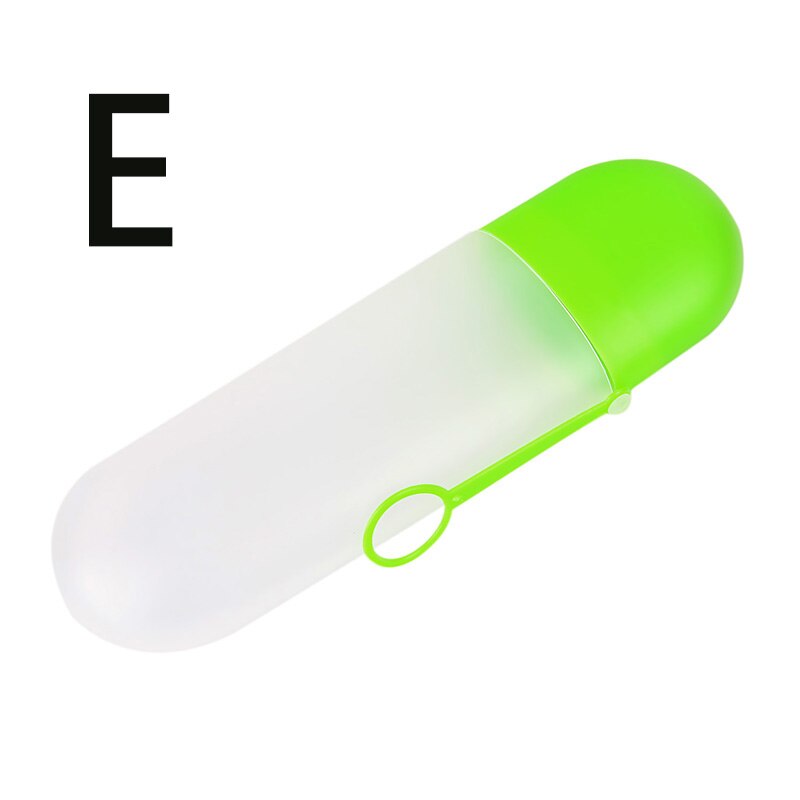 Soporte de vaso de plástico para pasta de dientes, caja de cubierta portátil, accesorios de baño, taza de almacenamiento, suministros para el hogar, senderismo y acampada: E