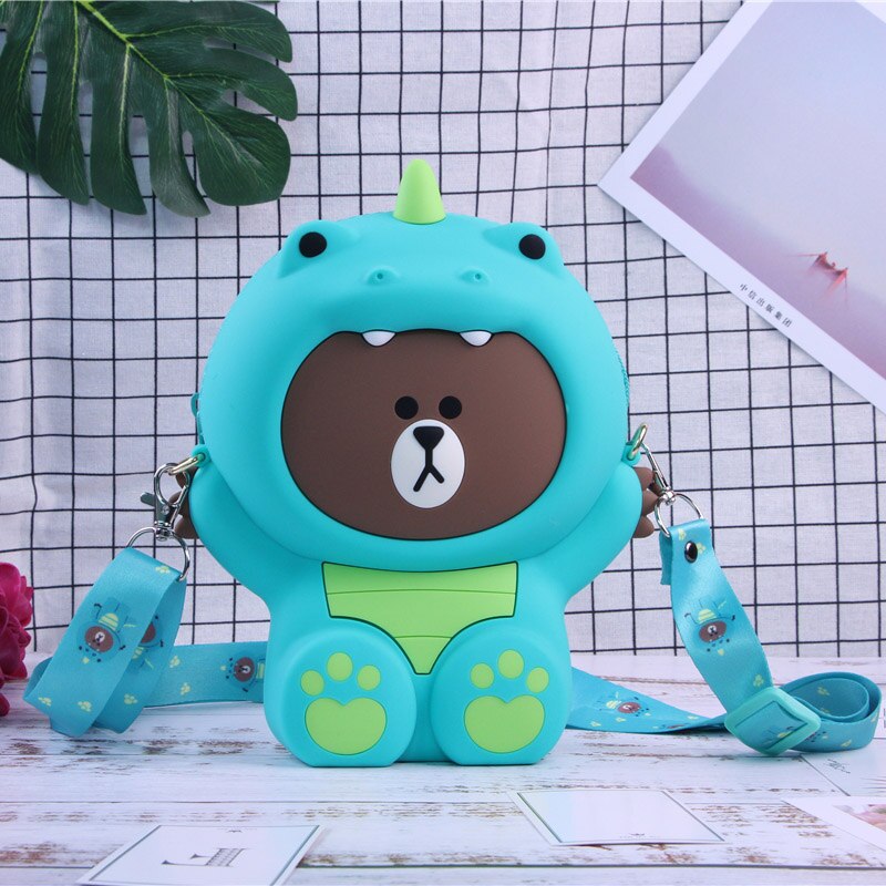 Q OOM Persoonlijkheid Cartoon Mode Siliconen Messenger Bag Mini Messenger Bag Dames Chain Purse Dames Schoudertas