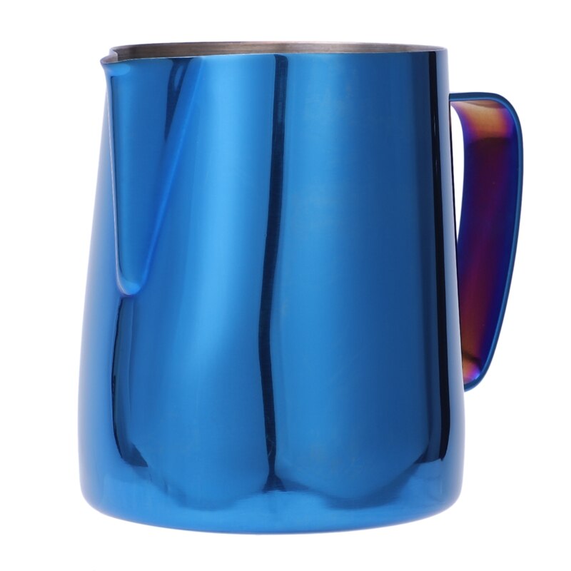 Rustfrit stål titanium blå skumkande espresso kaffekande damp & skum mælk til latte og cappuccino