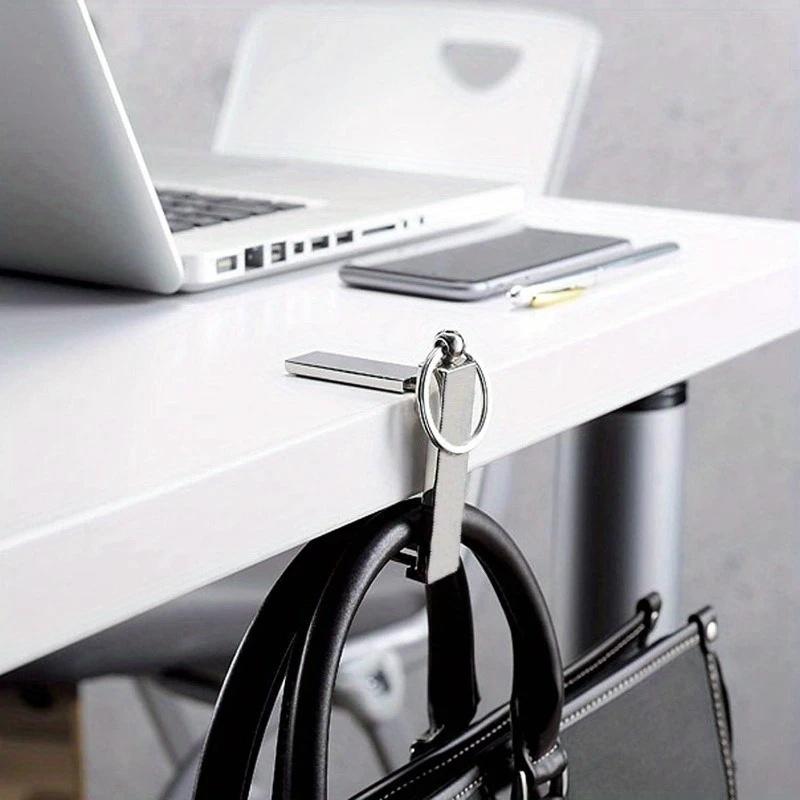 Nuevos colgadores de bolsos multifuncionales, gancho para mesa, bolsa instantánea plegable, gancho para bolso, soporte para colgar mesa con mosquetón