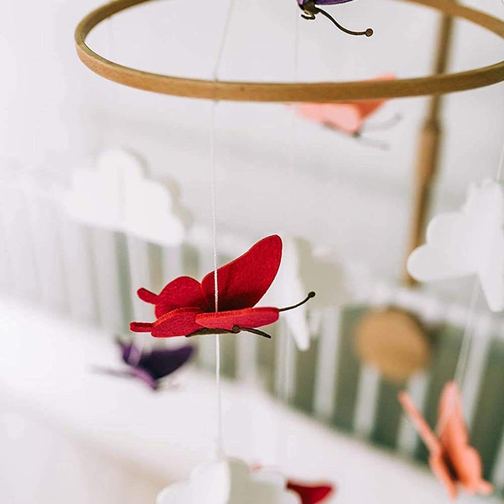 Babybedje Mobiele Vlinders In De Witte Wolken Baby Plafond Opknoping Nursery Decor Kamer Decoratie Fotografie Rekwisieten