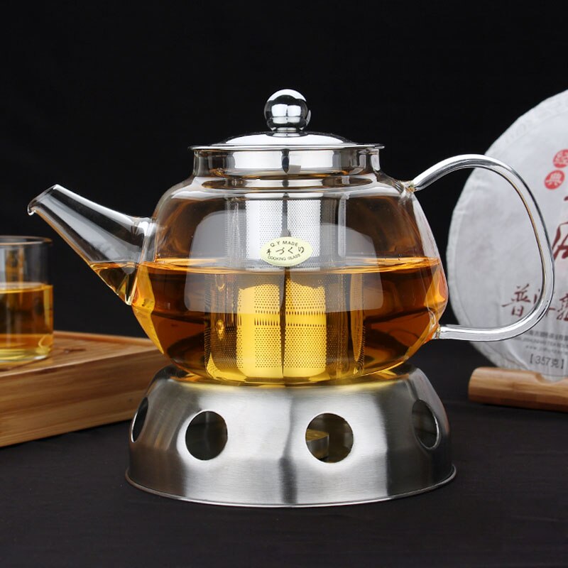 Edelstahl Teekanne Untersetzer Alkohol Kerze Heizung Kaffee Milch Warme Herde Tee-einstellen Tee Topf Halfter Regal Basis Teegeschirr Tee Hersteller