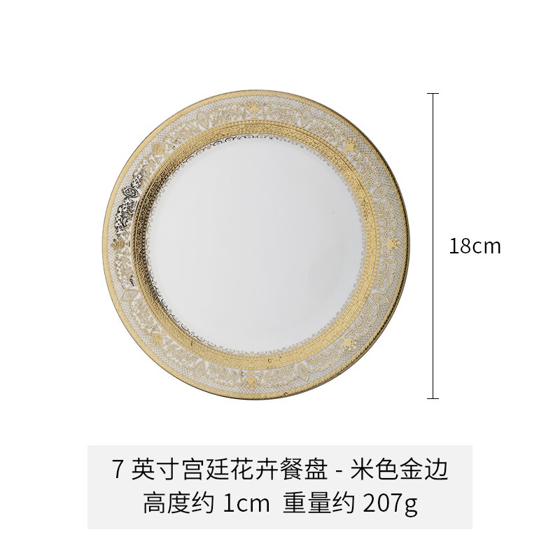 Light Luxury Phnom Penh Ceramic Plate Net Red Dinner Plate Home Pasta Steak Large Plate: Light Green