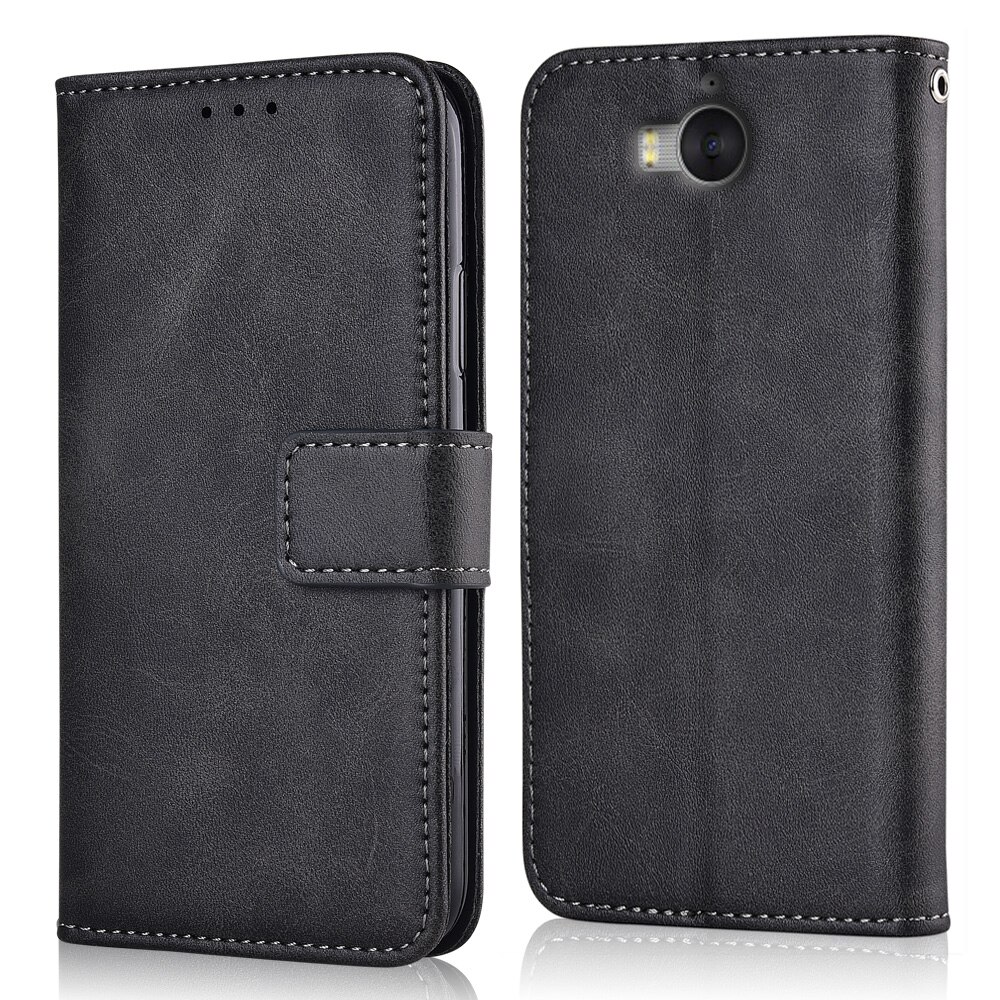 Para Huawei Y5 MYA-AL10 MYA-L22 MYA-U29 caso en Y5 Y52017 Coque cartera caso para Huawei Y5 libro tapa: niu-Dark Grey