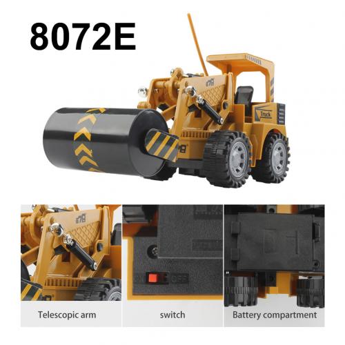 Véhicule pelleteuse avec télécommande sans fil, 5 canaux, jouet pour enfants, 1/24: Steam Roller