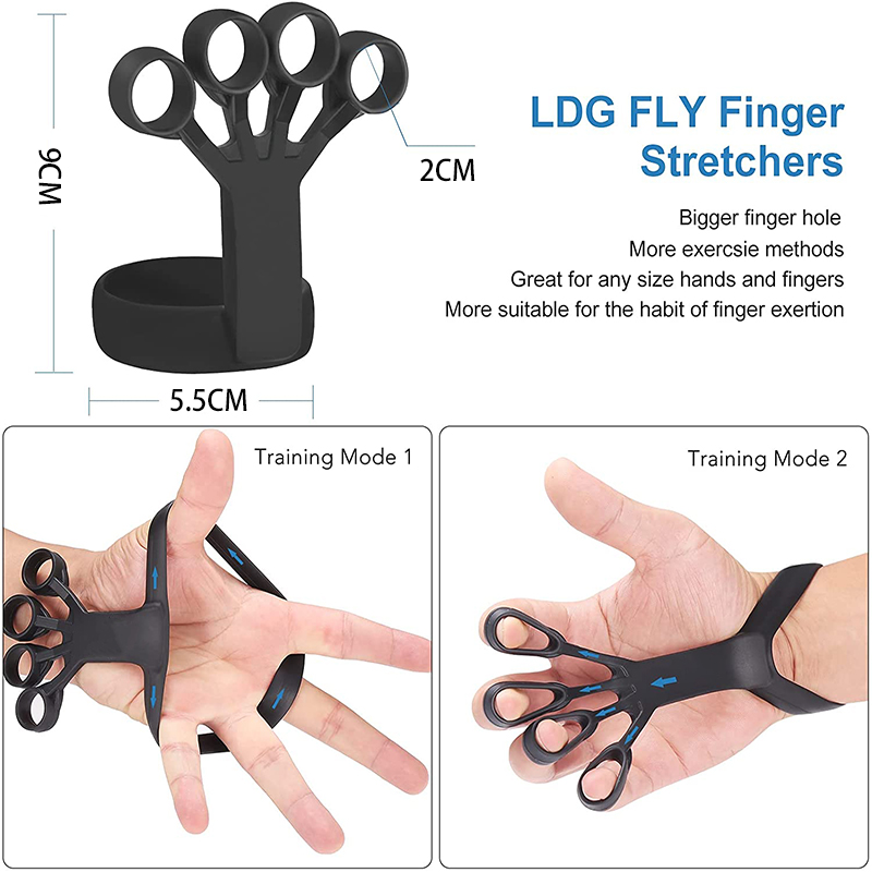 Silicone Hand Grip Device Finger Exercise Hand Strengthener Stretcher Hand Trainer Rehabilitation Training Equipment Muscle Tool