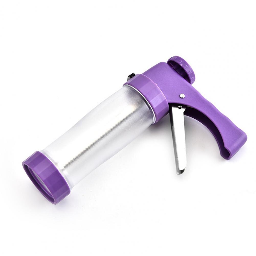 Cookie Biscuit Press Maker DIY Handmade Dessert Cake Cream Decoration Tool Kitchen Baking Gadget: Purple