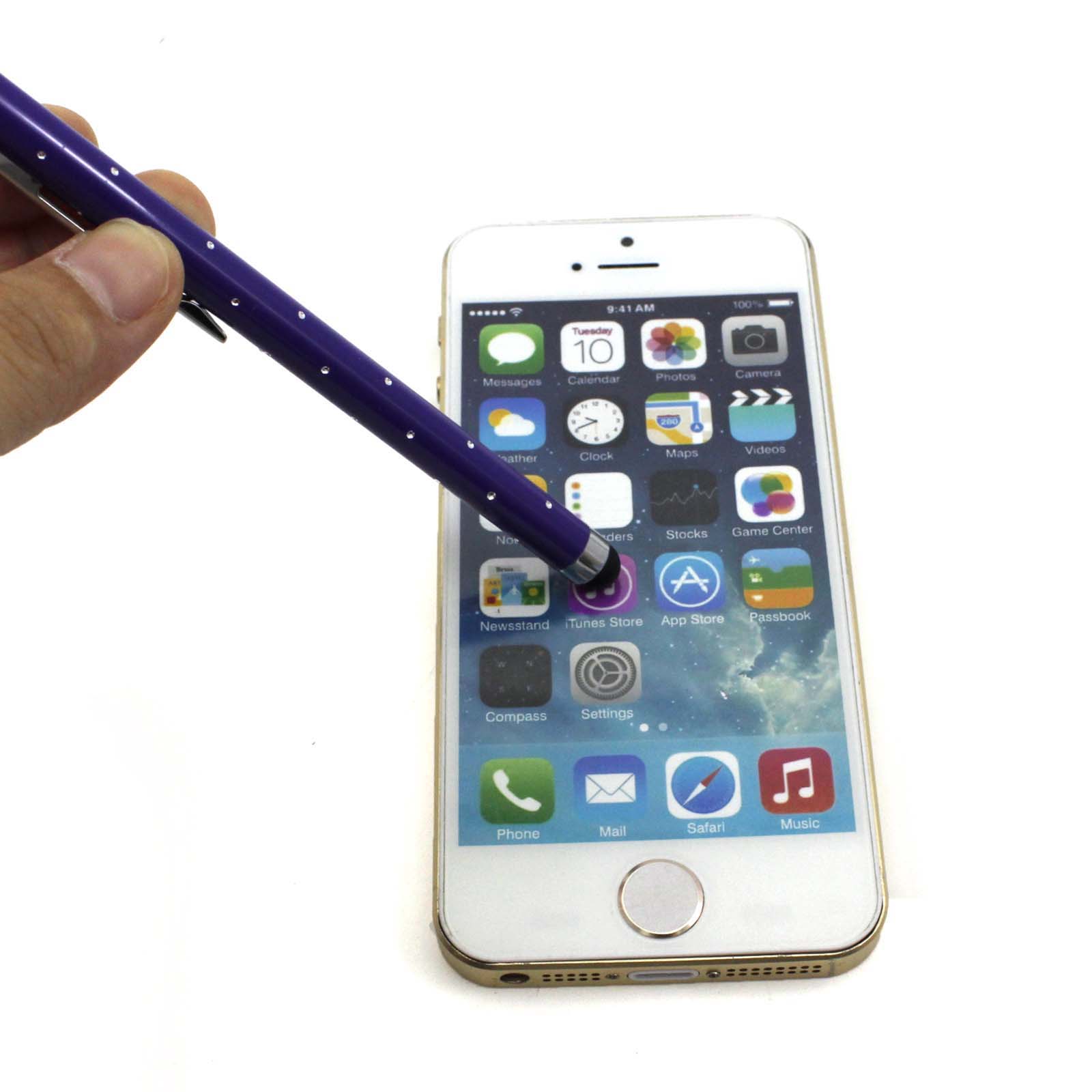 2 pièces Chic étoiles brillantes stylet tactile 9 couleurs capacitif écran tactile stylo pour HTC téléphones intelligents pour d'autres téléphones Android