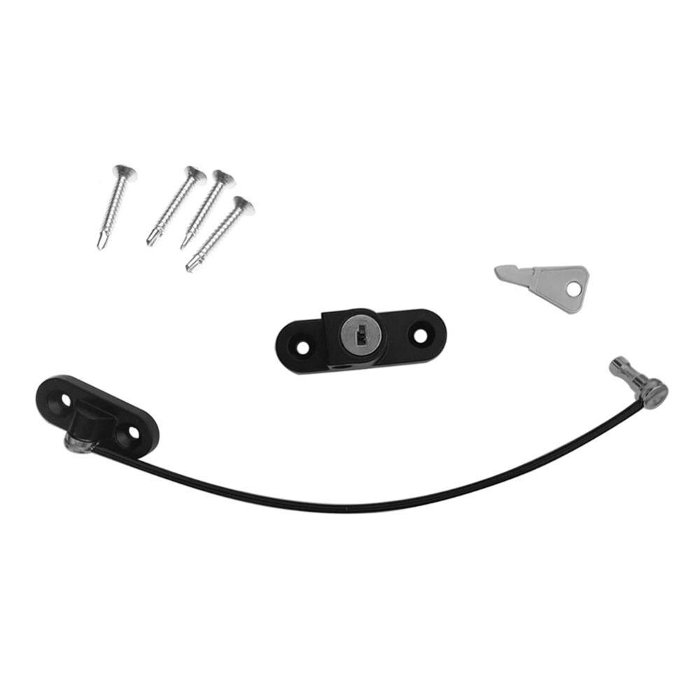 Zabezpieczenie okna łańcuch z zamknięciem ogranicznik drzwi domowy zamek robić drzwi przesuwnych zabezpieczenie przed kradzieżą zabezpieczenia przed kradzieżą sprzęt zapobiegający upadkowi dzieci: czarny