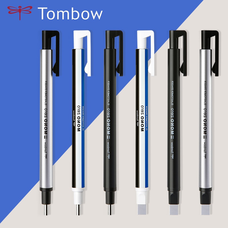 Borrador tombow mono zero, borrador mecánico, resaltado meticuloso, forma de bolígrafo recargable, prensa de goma, tipo de papelería escolar