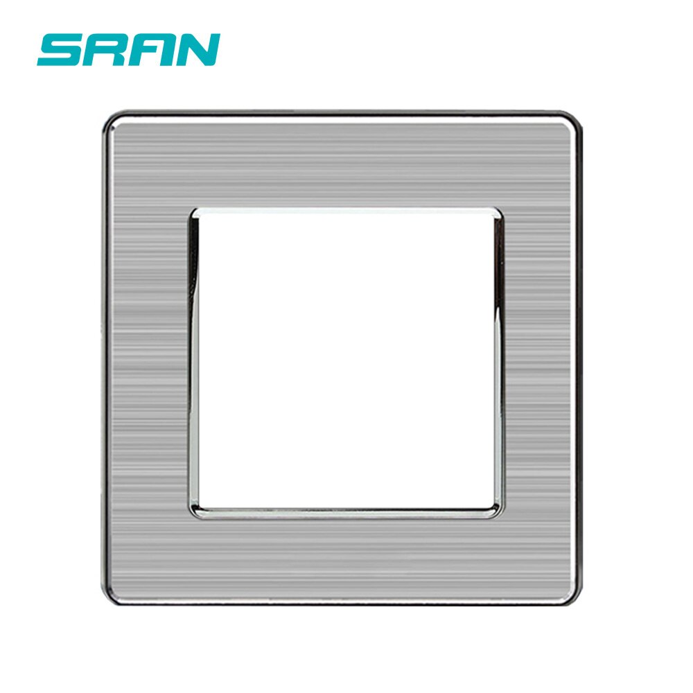 Sran blank panel med installation af jernplade 86mm * 86mm guld / sølv rustfrit stål switch sokkel panel tilbehør