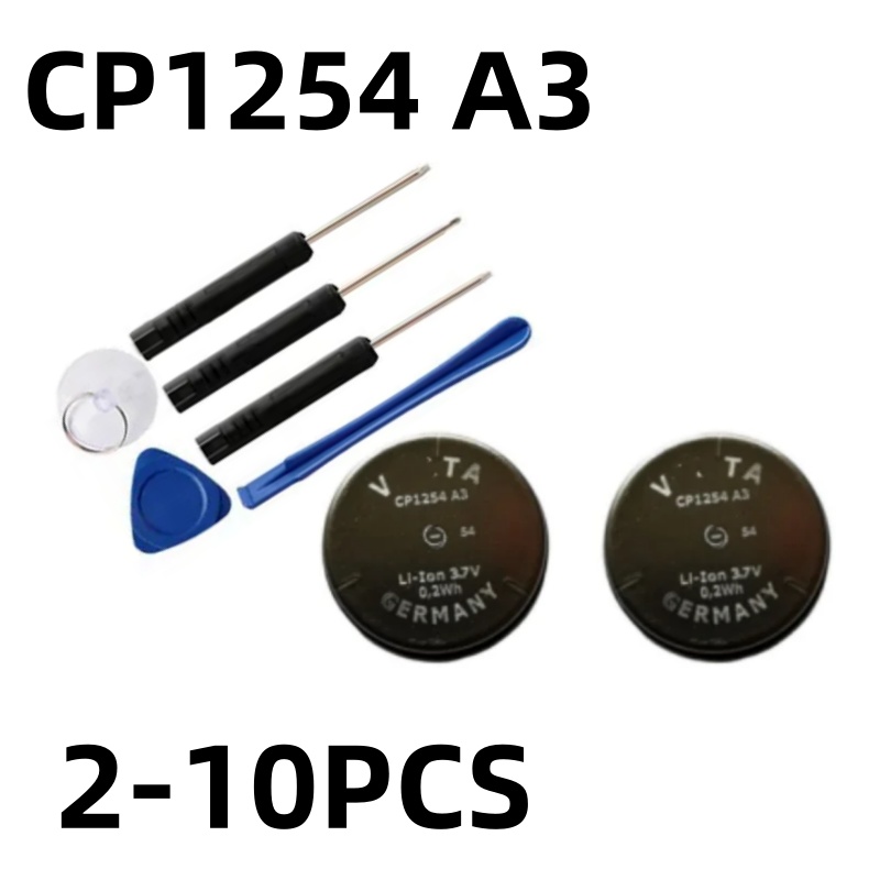 Quente 2-10 pçs/lote brandnew cp1254 a3 3.7v li-ion 60mah capacitor de bateria recarregável para fone de ouvido sem fio bluetooth tws fone de ouvido