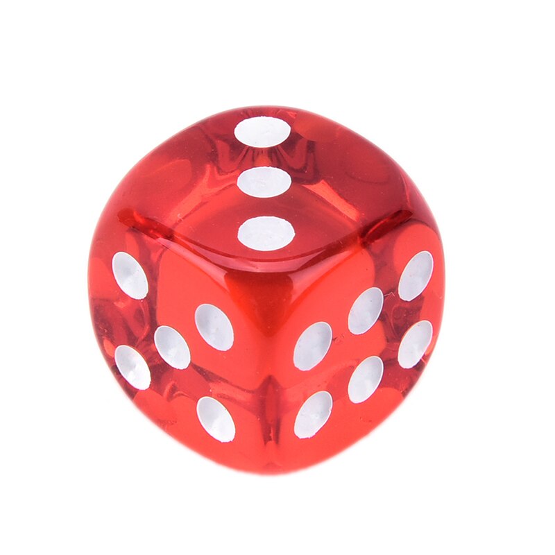 10pcs transparant acryl dobbelstenen 14mm board game dice game party apparatuur: Red