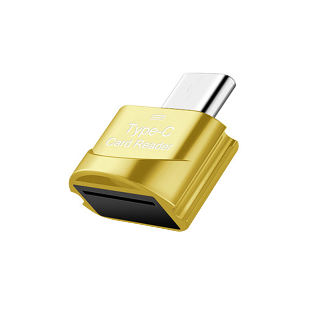 USB 3.1 Type C to TF Adapter OTG Card Reader Smart Memory Card Reader Type C OTG Flash Drive Cardreader Adapter: Gold