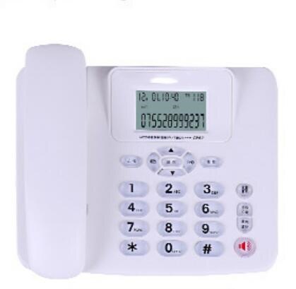 Home hotel telefone com fio com fio, telefone de desktop, escritório, telefone fixo, identificação de chamada: Branco