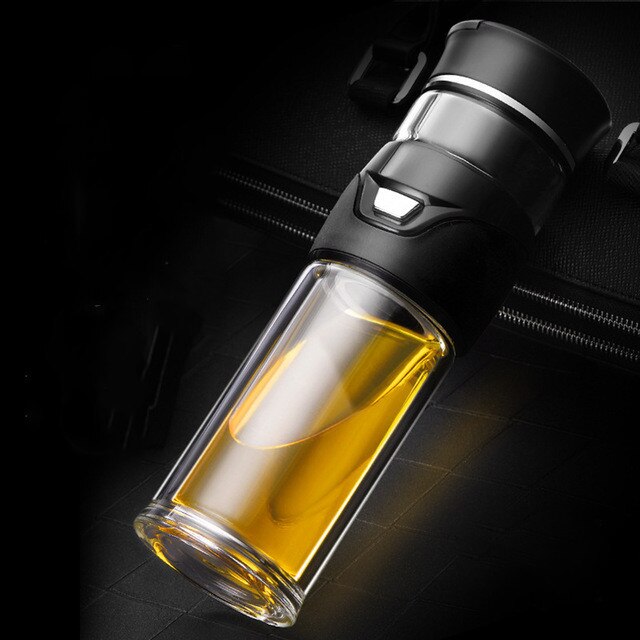 Tea Water Separation Thermos Bottle Stainless Steel Tea Strainer Thermos Infuser Tumbler Vacuum Flask With Tea Filter Two Cover: 1