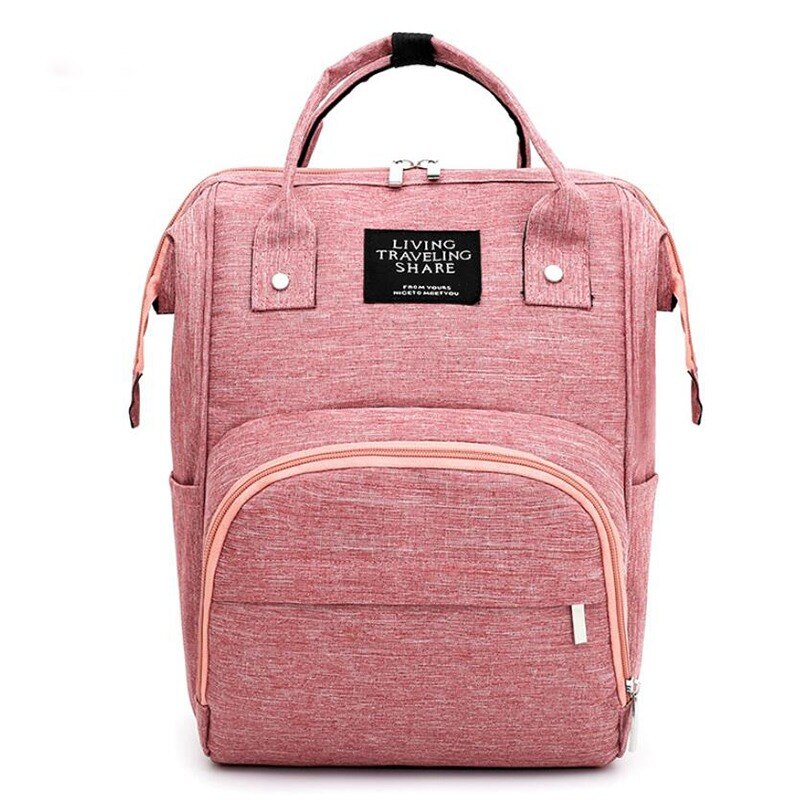 Large Capacity Diaper Bag Baby Nappy Bag Mummy Daddy Backpack Waterproof Casual Laptop Bag Milk Bottle Bag: 898476