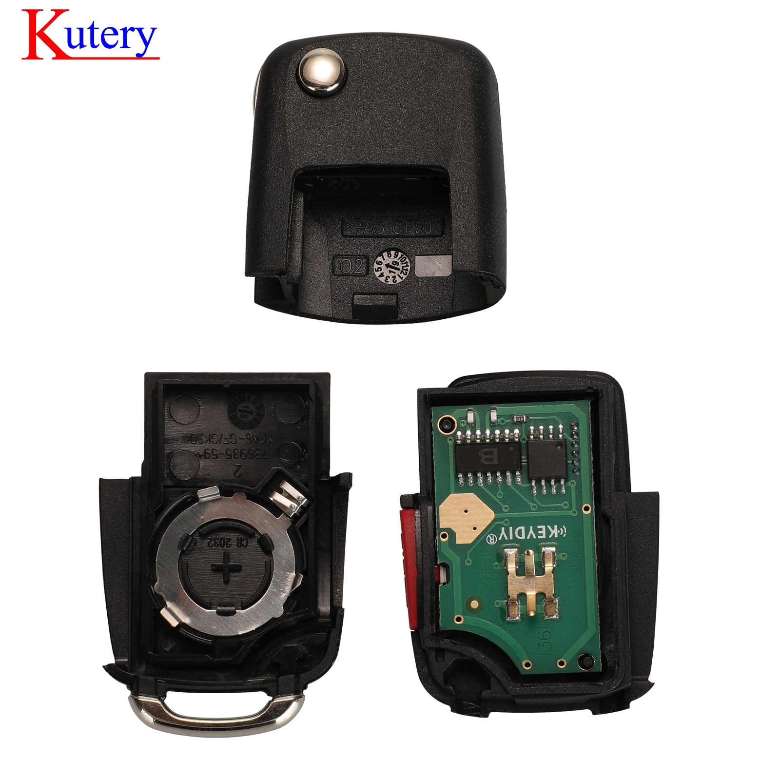 kutery 2 Buttons Remote control For KIA Ceed KEY WITH ELECTRONICS 433 MHZ Uncut Blade car keys
