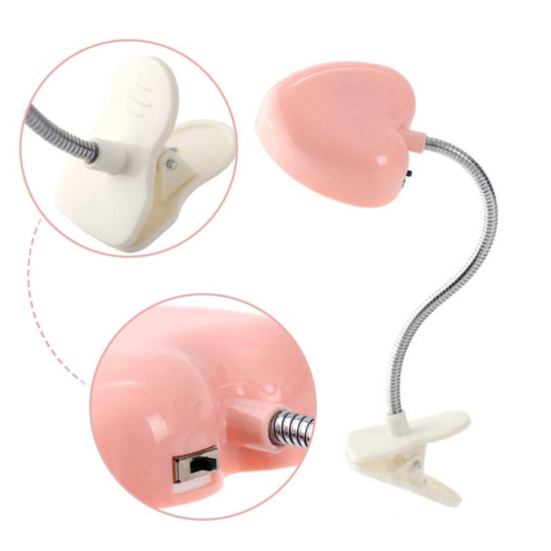 Roze Flexibele leeslamp leeslamp LED Light Clip-on Naast Bed Tafel Bureau Lamp Boek Licht lamp voor lezen