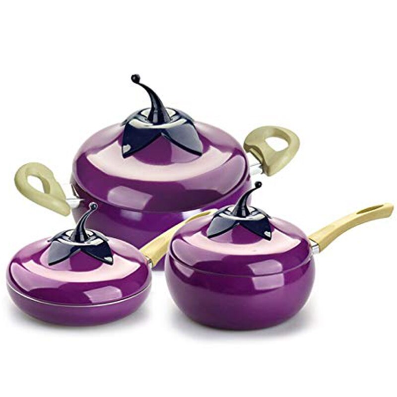 Fruit Pan Kookpot Kleur Grill Pan Inductie Kookplaat Gas Aluminium Kookgerei Tomaat Koekenpan