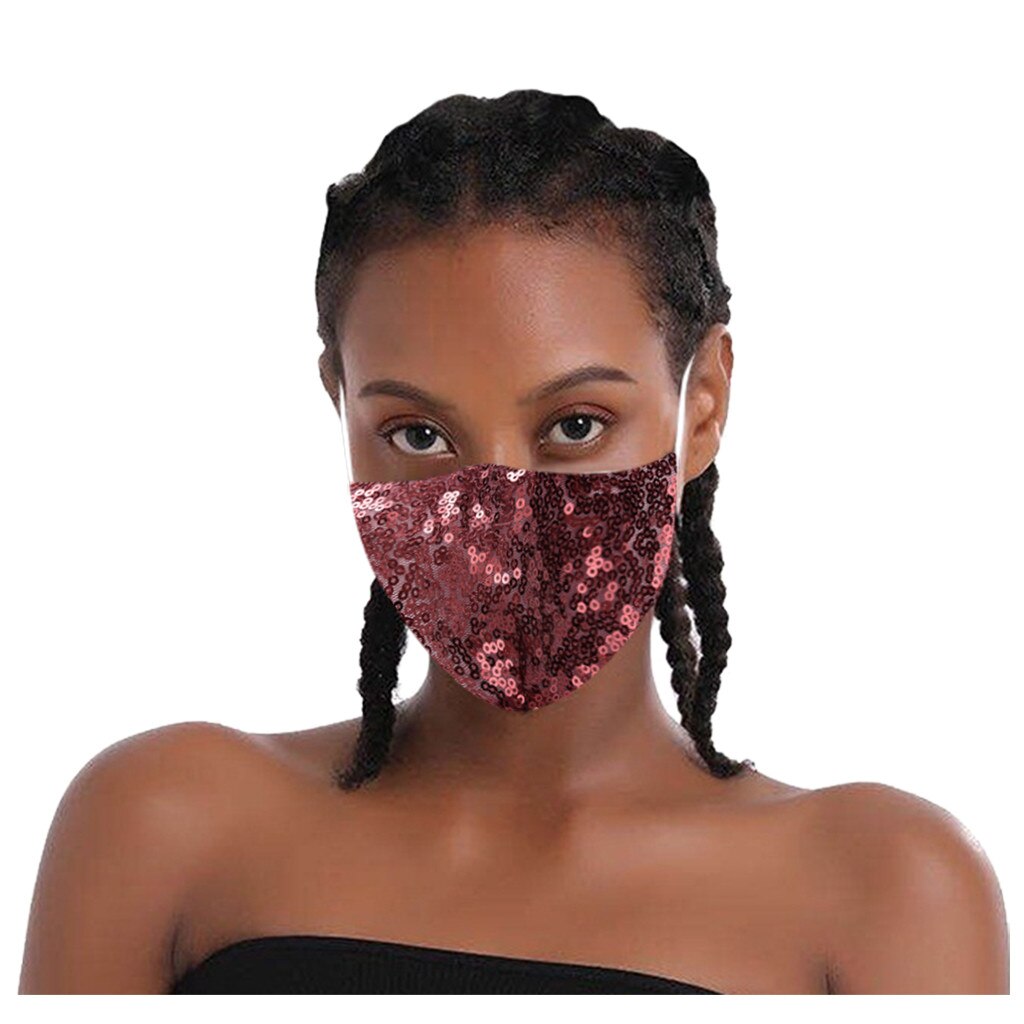 Elastische Leuchtenden Pailletten Masken für Gesicht Frauen Sonnencreme Atmungs Kristall Maskerade Schmuck Maske für Nachtclub tanzen Party 21: D