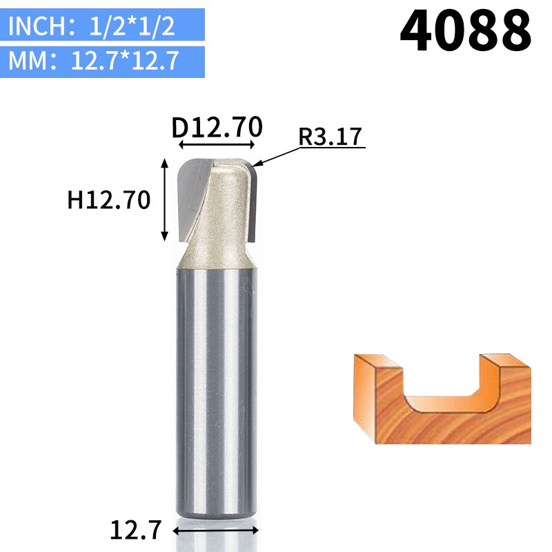 Huhao 1 stuks 1/2" schachtkom & lade sjabloon freesbit wolfraamcarbide frees voor houtbewerking snijgereedschap houtfrees: 4088
