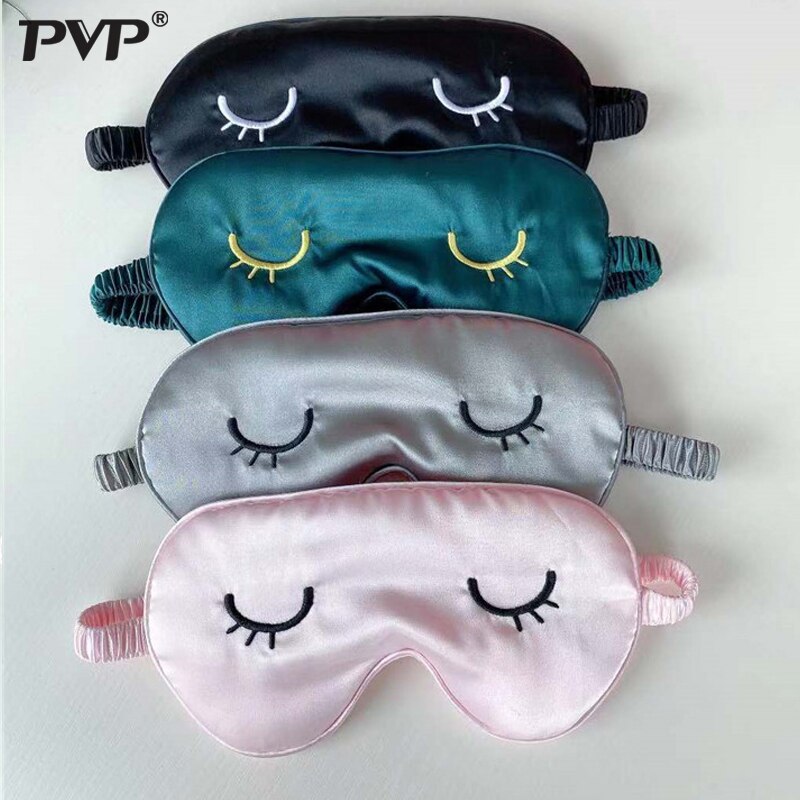 1pcs Eye Cover Silk Sleep Eye Mask Relax Sleeping Padded Shade Patch Eyemask Blindfolds Women Men Travel Sleep masks for relax