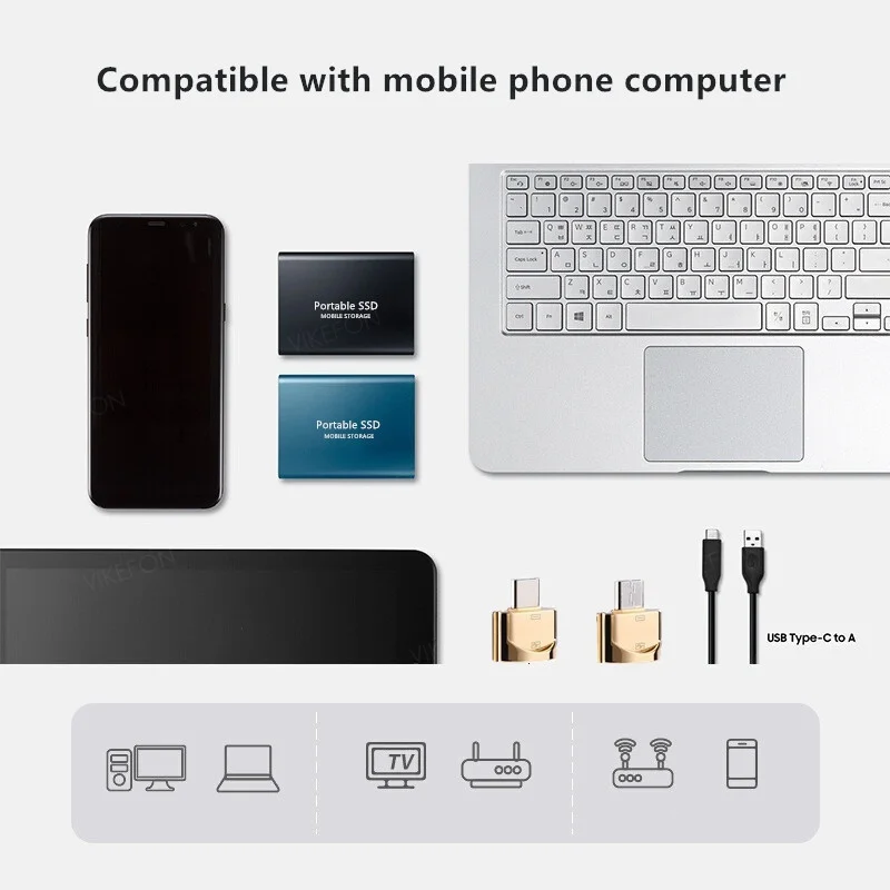 Portable SSD 16TB External Hard Drive High-speed Mobile Solid State Drive External Storage Decives Hard Disks for PC/ Mac