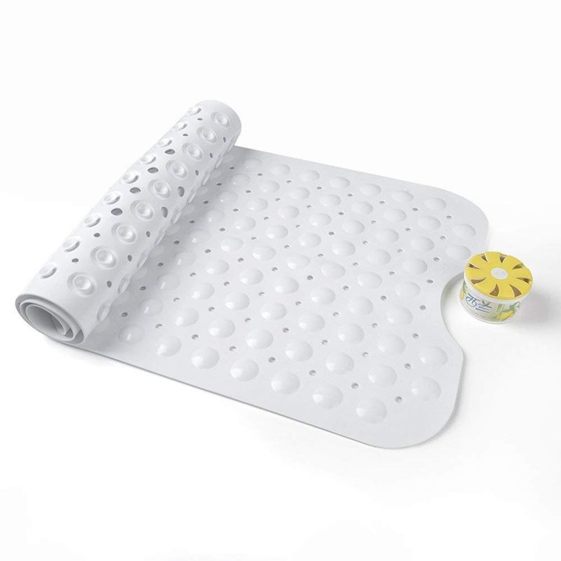 Badmat 100X40 Cm Met Cupping Massage Badmat Wit Antislip Materiaal Extra Lange Douche mat Wasbare Badkamer Tapijt In Mach