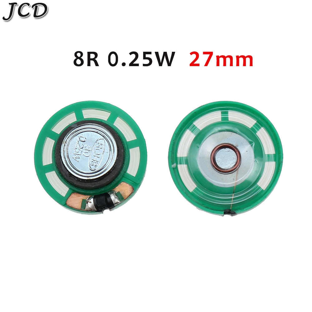 Jcd 1 Stuks Groene Ultradunne Mini Speaker 32 16 8 Ohm 0.25 Watt 0.25 W 32R 16R 8R Speaker Diameter 27Mm 2.7Cm