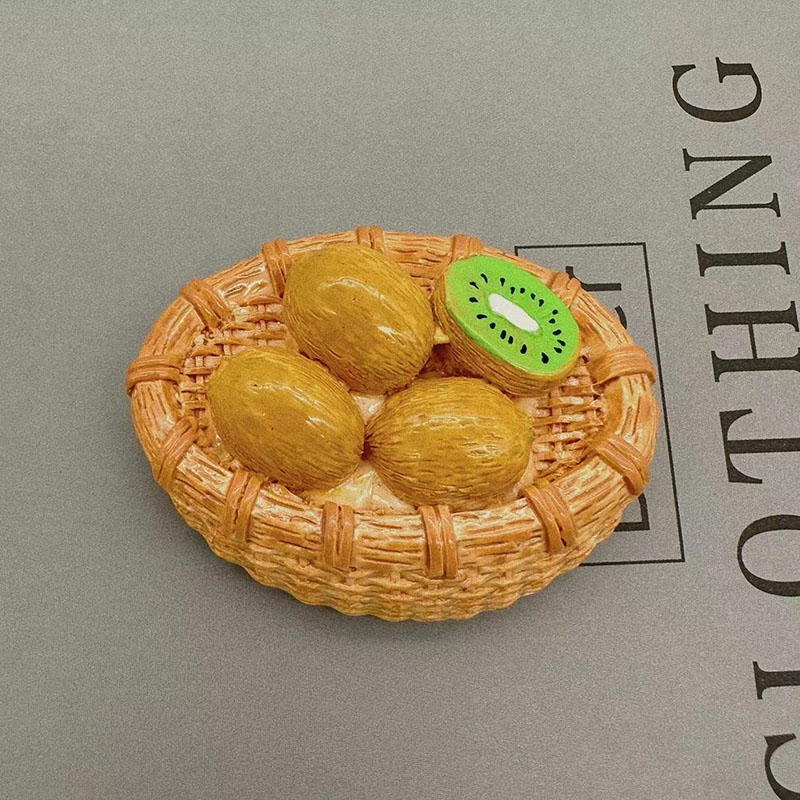 Imanes de nevera 3D con respaldo magnético y de pan simulado para notificaciones y decoración, imanes de nevera de comida simulada: Borgoña