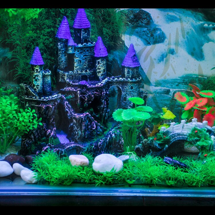 Aquarium Decorations Series - Classical Resin Castle Ornament,Eco-Friendly Fish Tank Castle Aquarium Accessories