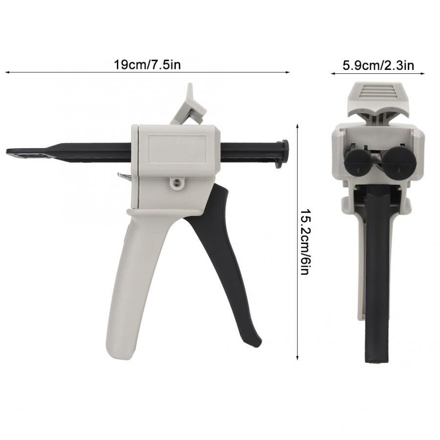 50ML AB Epoxy Glue Gun Mixed Universal 1:1 and 2:1 Adhesive Application Handle Tool