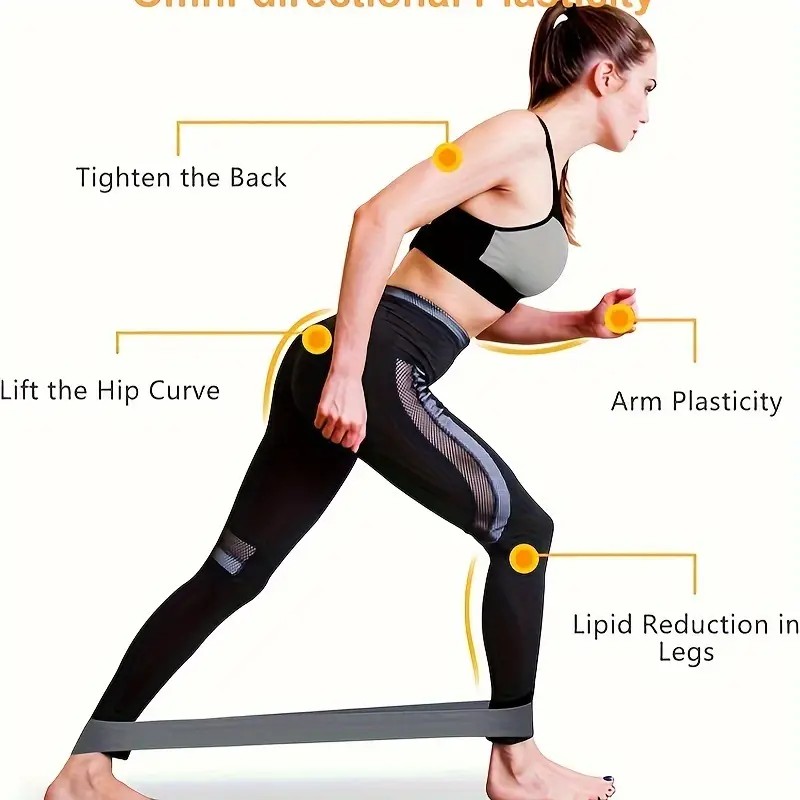 5- different resistance levels, pilates, sports, rubber fitness mini bands, exercise, fitness extender, workout, crossfit equipment
