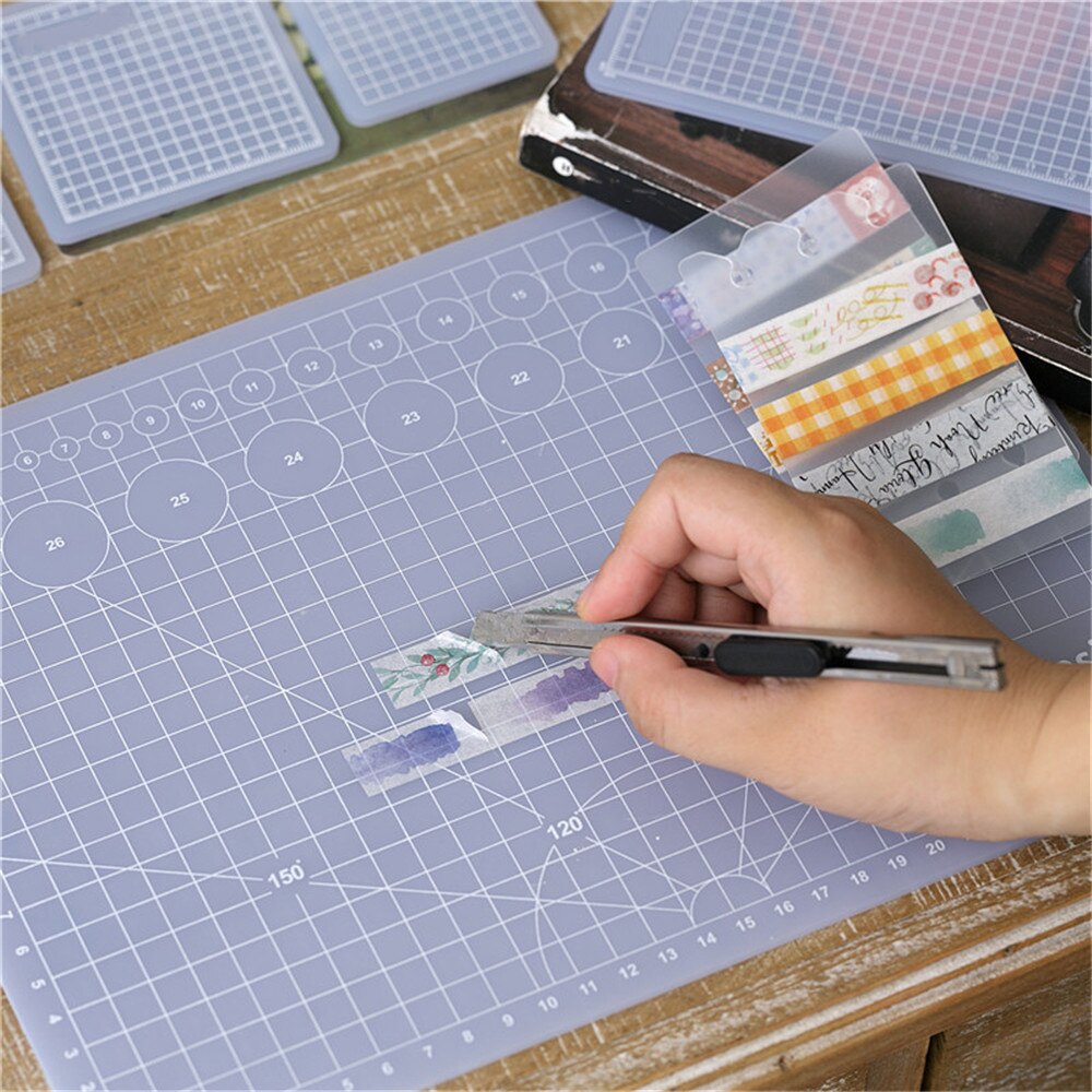 Multi-Size Translucent PVC Cutting Mat Patchwork Cut Pad Tools Durable DIY Handmade Self-healing Cutting Plate Carving Art Tool