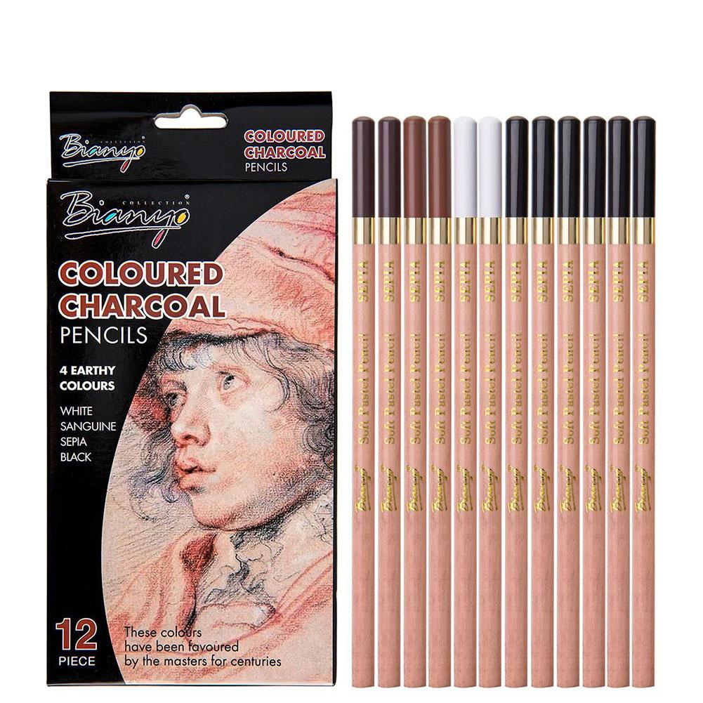 Adeeing 12 Pcs 4 Colors Pencils Drawing Pencils Sketching Pen Set for Kids & Adults