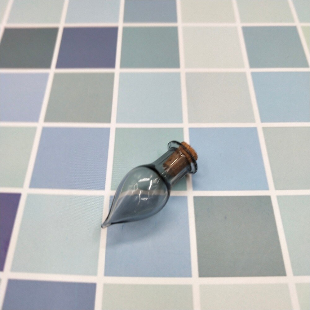 80Pcs Waterdrop Glas Wens Fles Kurk Lege Sample Potjes Diy Hangers Opslag Flacon Bruiloft Home Decoratie Benodigdheden: gray