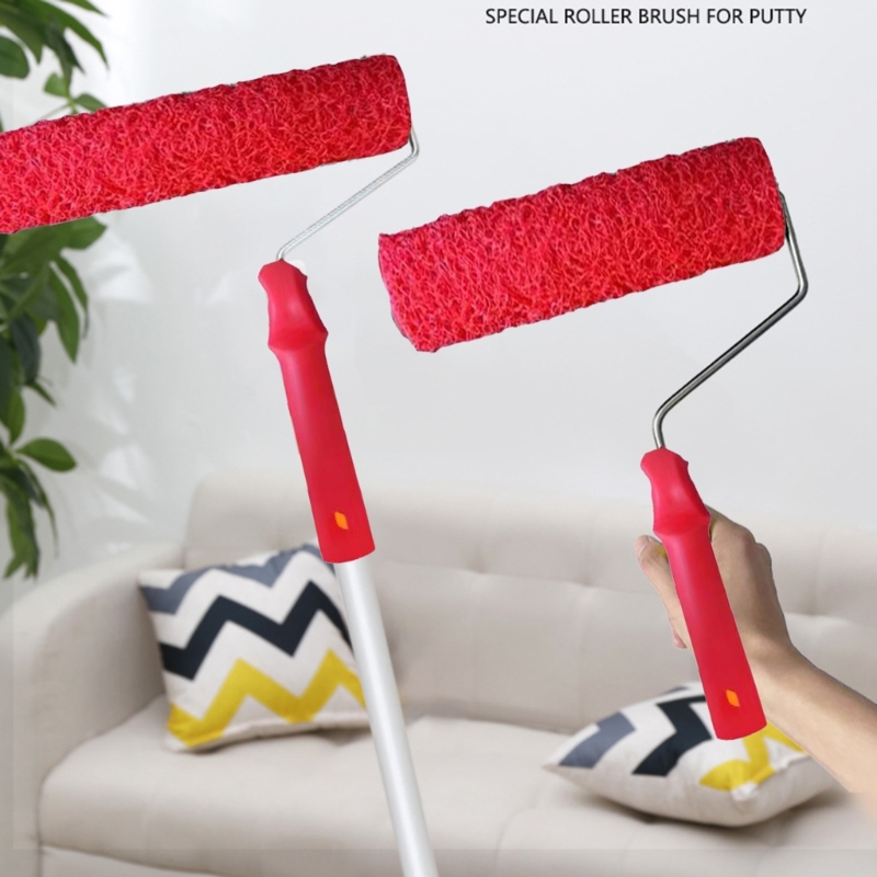Wall Brush Putty Roller Texture Pattern Roller Brush Drywall Compound Roller for Smooth Plastering Construction Tool