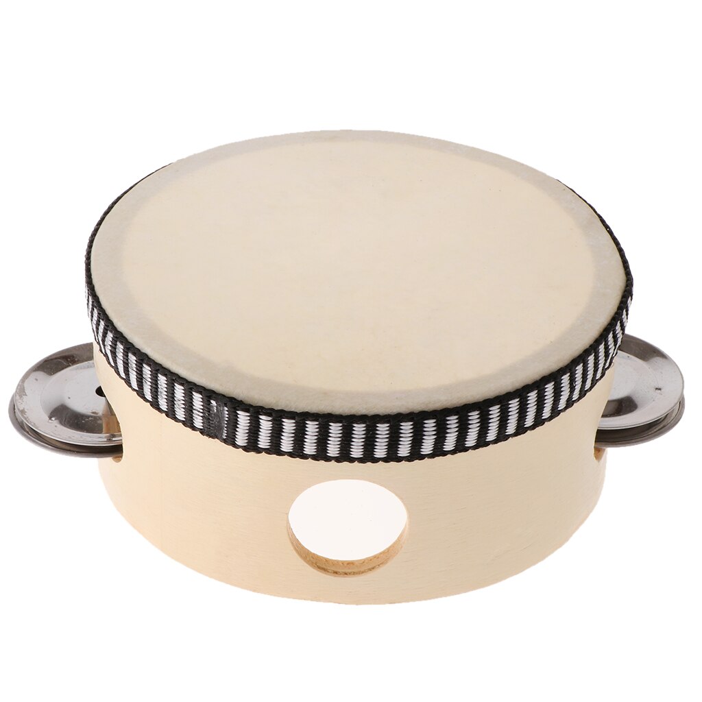Holz Tambourin Musical Trommel Schlagen Instrument, freundlicher Pädagogisches Spielzeug Instrument, freundlicher Schlagzeug Musik Spielzeug (4 zoll)