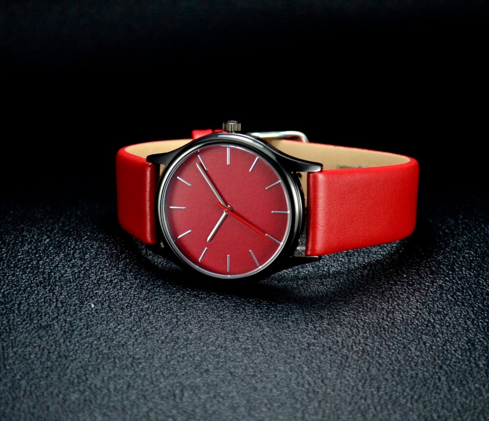 Montre rouge boîtier noir I montre pour femme I hommes montre I dans le monde entier