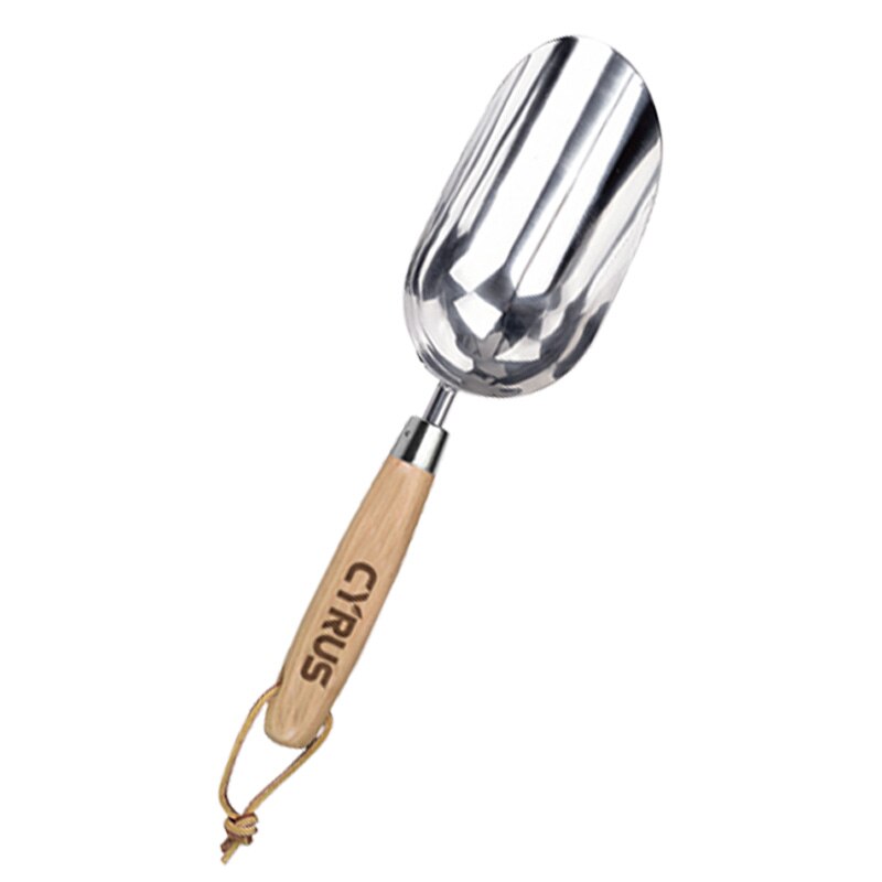 British Garden Tools Set Cultivating Planting Trowel Cultivator Shovels Spades Carbon Steel Wood Handle Transplanter: Scoop