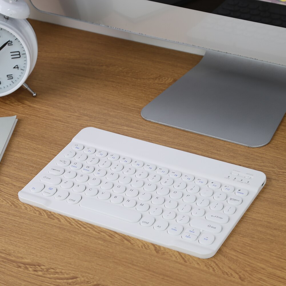 Zwart/Wit 10-Inch Ronde Cap Toetsenbord Multi Apparaat Toetsenbord Voor Ios Android Telefoon Tablet Pc Computer Accessoires randapparatuur