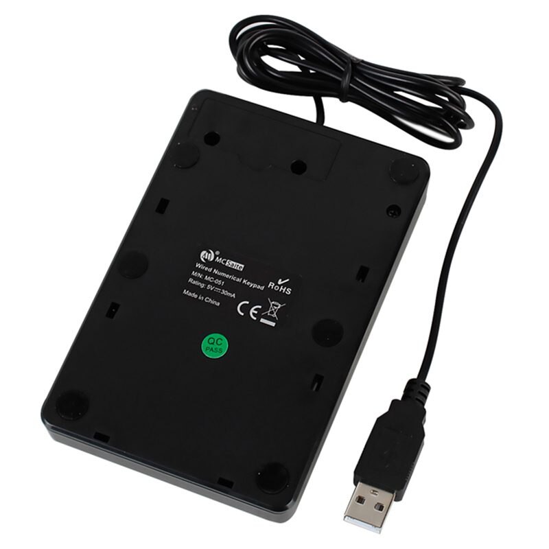 Wired Numeric Keypad 19-Key Mini-Laptop Notebook Business Home Banking Accounting Keyboard