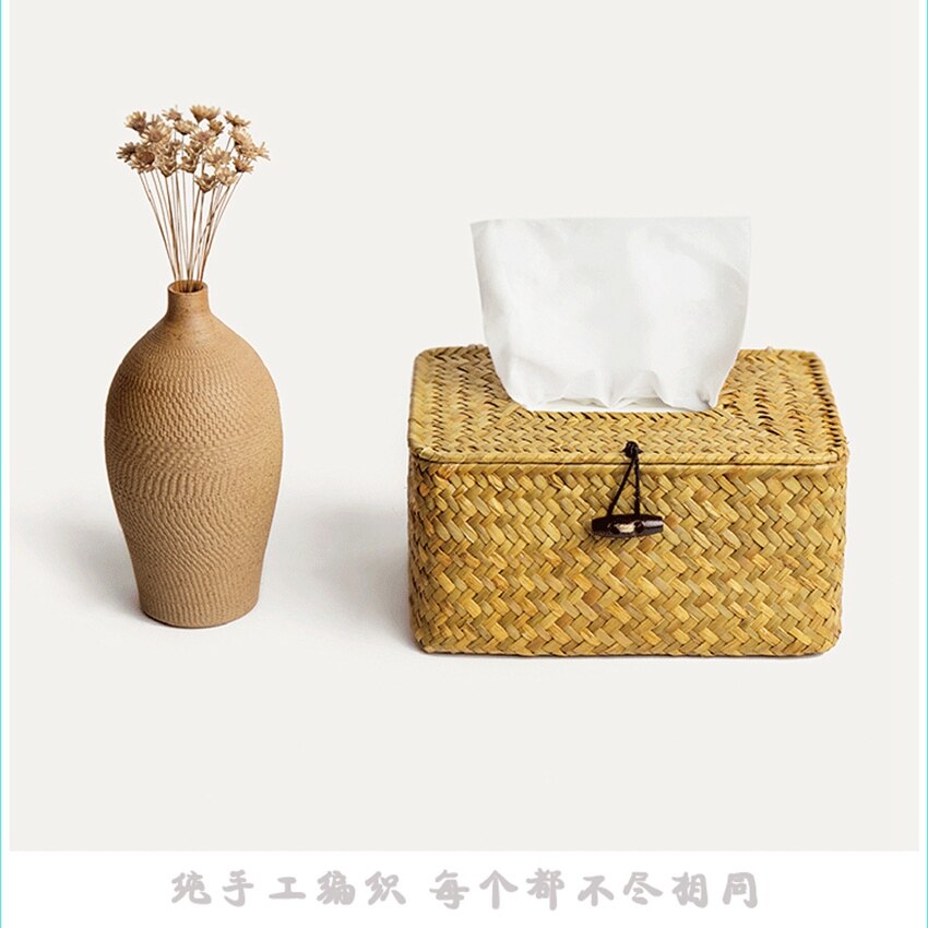 Pastoral napkins Book box Household Straw tissue box College Wind Parlor Paper Sucker Desktop Paper towel Storage box