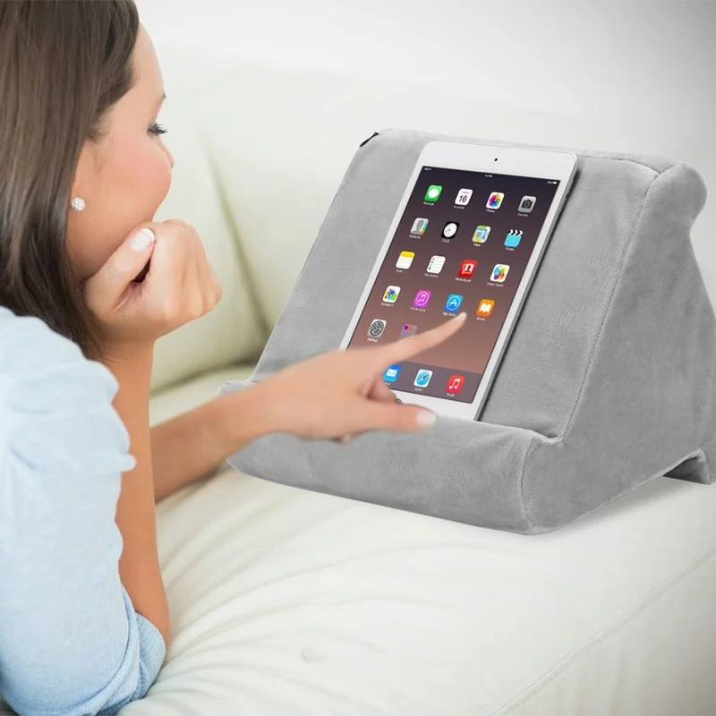 Multifunctionele tabletstandaard, kussen, tablet- en telefoonhouder voor ipad, laptop, mobiele telefoon, ondersteuning voor bed, tablethouder, beugel, boek